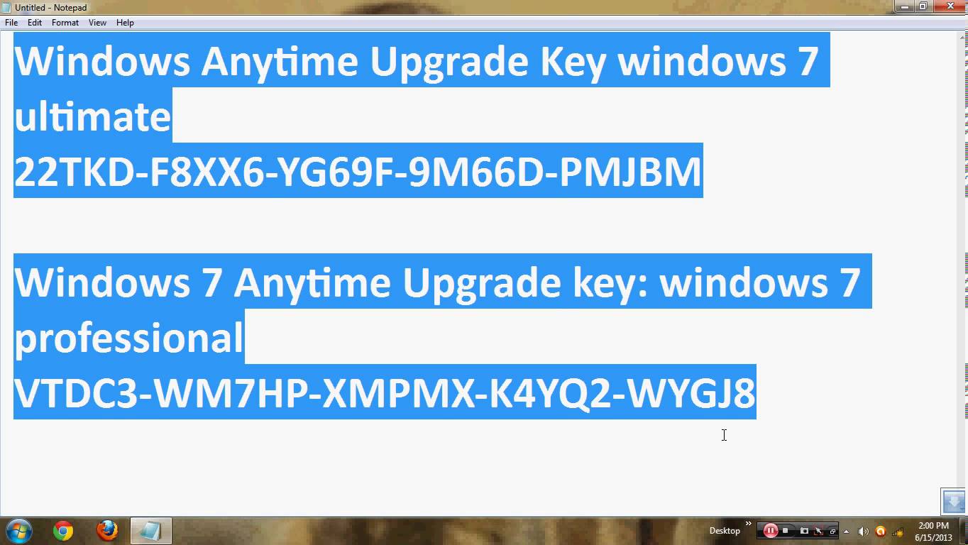 Free windows 7 activation key free